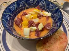 Salmorejo which is a cold tomato based soup