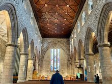 Another gorgeous wood ceiling.