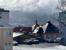 Tromso bay view from residential area