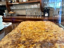 Tuna empanada greets diners at the bar; we were served large pieces as a welcome before our meal.