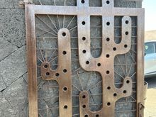 Entrance to cactus garden with metal sculpture designed by Manrique.