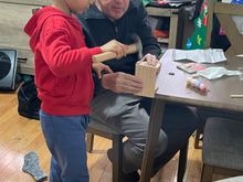 Building a bird house with Grandad