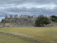 The info poster said there would have been a roof on these posts.