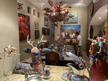 Looking into the dining room from the kitchen