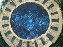 Artwork in front of the Cenote Zaci