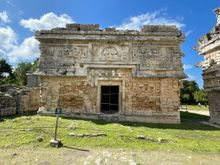 This is the end of Las Monjas, which is a giant building and reminded the Spanish of a Monastery.  This is the most ornate end of the structure