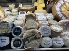 Close up of Galician cheeses