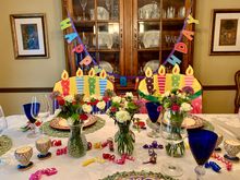 Joyce loves setting a table and boy, is she good at it!!!!