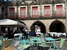 It was sunny and just warm enough for lunch on the square by the medieval town hall