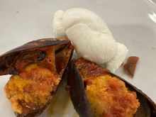 .....and stuffed mussels, and small shrimp, served cold