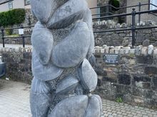 The Mussel Statue, I'm going on a limb here and saying that mussels are found here although it is not a month with an R.