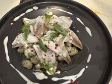 My last dinner at La Vista - gnocchi with a white fish