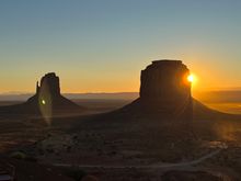 Sun up, East Mitten and Jeep.
