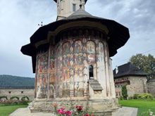 Moldovita Monastery - our favorite - but all of them are beautiful. All of the monasteries are well defended. They are surrounded by high walls. 