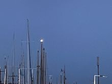 And the final touch, and orange moon over the bay