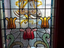 A memorial glass panel for a lost daughter