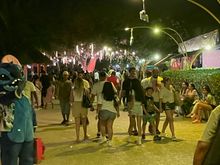 People walking along the Malecon, which eskrunchy wouldn't have experienced in the 80's because it was a dirt path.  Now it has wonderful little pavers and nice lights.