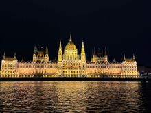 Budapest Parliament building as seen from our boat cruise