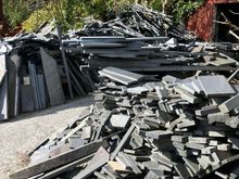 Inigo Jones Slateworks - the yard with unused slate and off-cuts