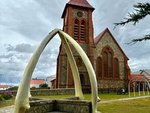 Whalebone Arch in a garden outside Christ Church 
