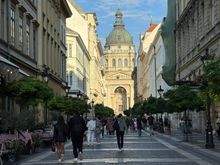Pedestrian street on the Pest side