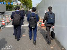 Along the street and on the way to Tsukiji Fish Market 