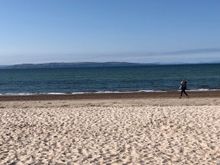 The beach across the street from our B&B