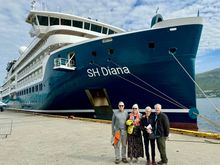 Time to board the ship! Max is like 200 people. Love the small ships. This one was built at 2023 and is particularly nice. Swan Hellenic.