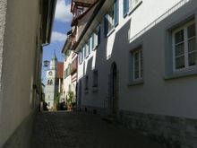Looking down a street