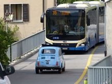 Bus has right of way!! 