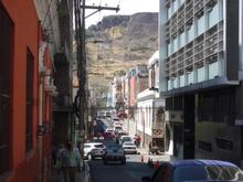 A typical street in central Tegucigalpa.