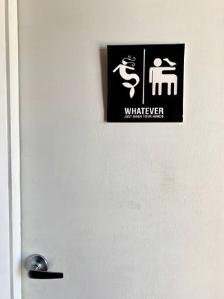  Best bathroom sign of the week. 