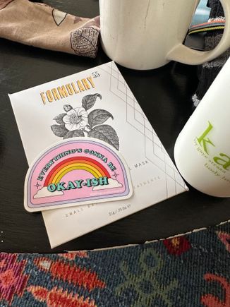 New sticker for my water bottle from Kate. She gets me. 