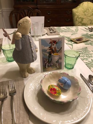 Somehow over the years I ended up with a lot of decorative EasterBunnies!