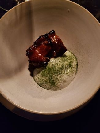 Dill - Pork belly, Nordic wasabi, whey