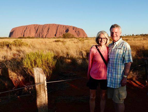 Uluru getting ready for the sunset.