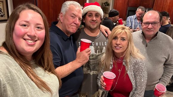 My uncle is between my kids. My cousin is next to Kris