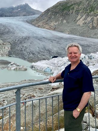 Rhone Glacier, which has receded significantly.