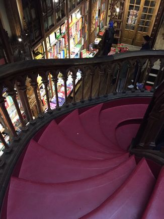 The stairs from his picture. it was JK Rowling’s hangout when she lived in Porto, hence the Harry Potter reference. 