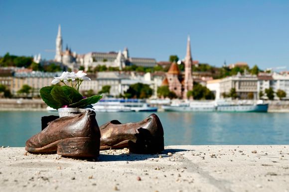 Danube shoe memorial to those shot and thrown into the river when the outcome of WWII was known.