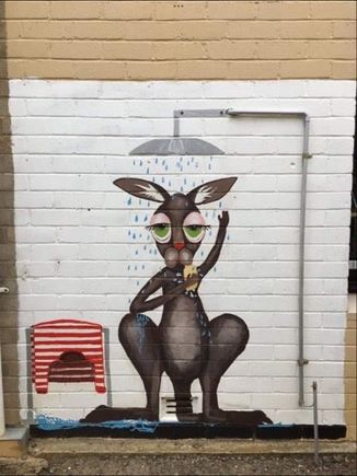 I just liked this wall painting on Kangaroo Island