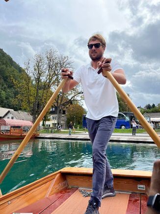 Rowing to the island