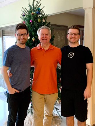 The oldest (nephew #1) on the left Is a program engineer for Instagram. Nephew #3 on the right.