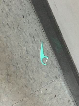 Apparently someone was picking their teeth in line at the post office today.