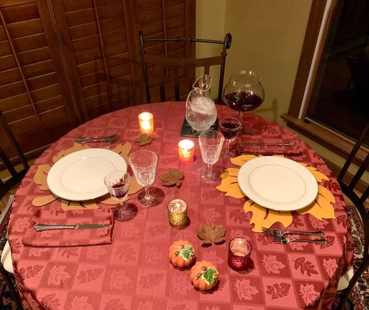 Romantic place setting, by Joyce 