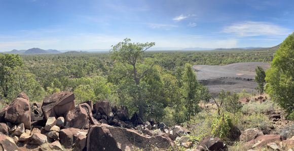 Smelter lookout view - slag heap on left
