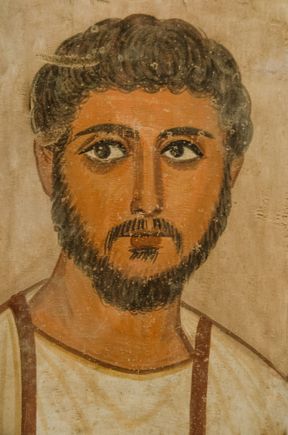 Ancient Roman portrait of Lucius Nikonagus, convicted in 37 BC of taking too many photos while traveling in Gaul.