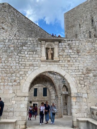Below the walls 