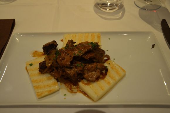 fegato veneziano (veal liver with polenta)