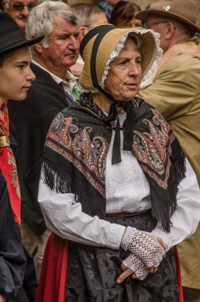 Granny gives photographer the finger.